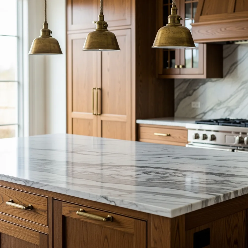 Chappaqua Two-Tone Linen & Bourbon Kitchen Detail 2