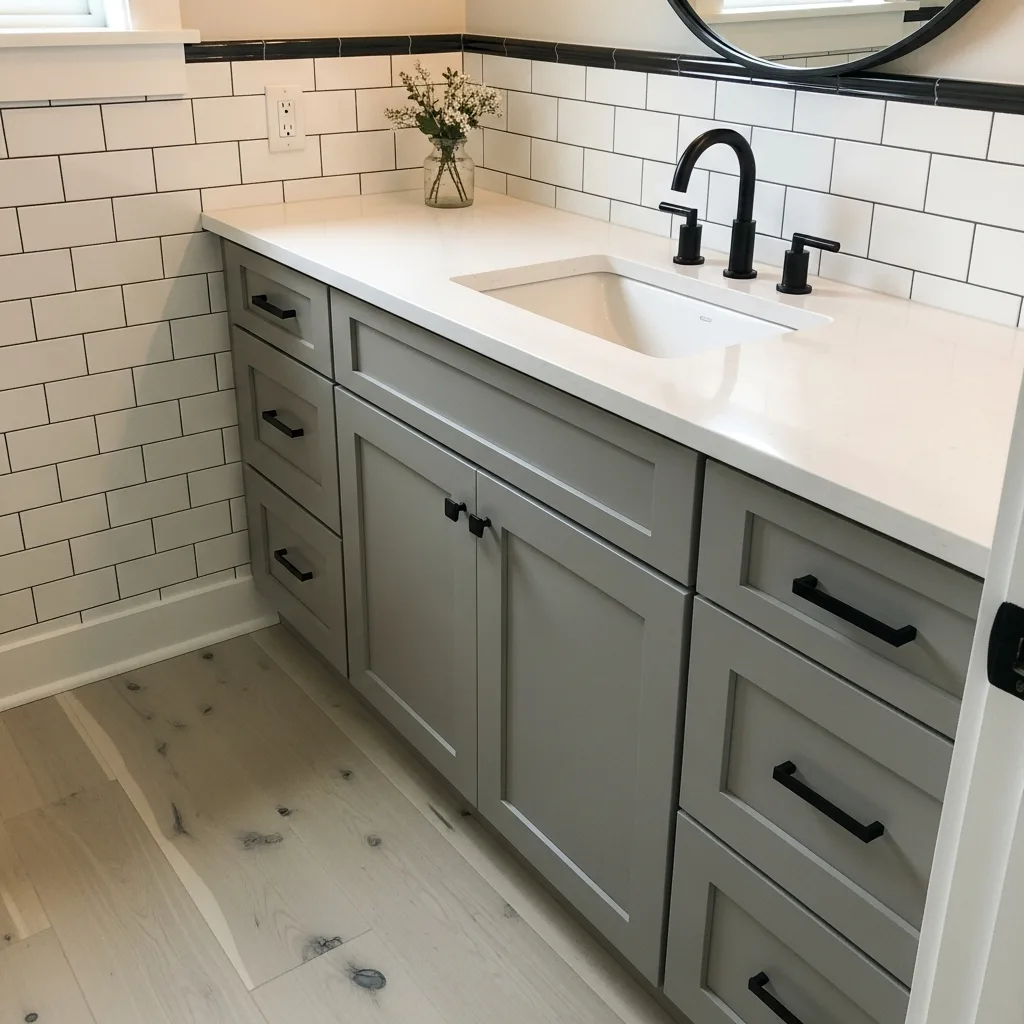 Nyack Colonial: Kitchen & Two Bathrooms Detail 2